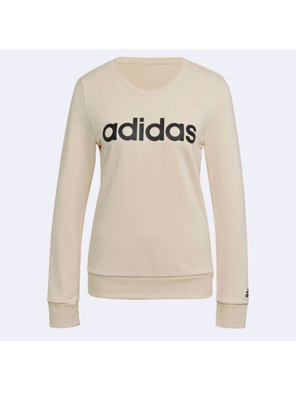 Adidas Women's Essentials Logo Sweatshirt in the color Ecru Tin Med